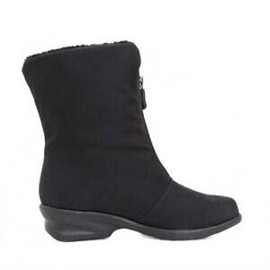 NEW TOE WARMERS women's michelle front zip boots in black